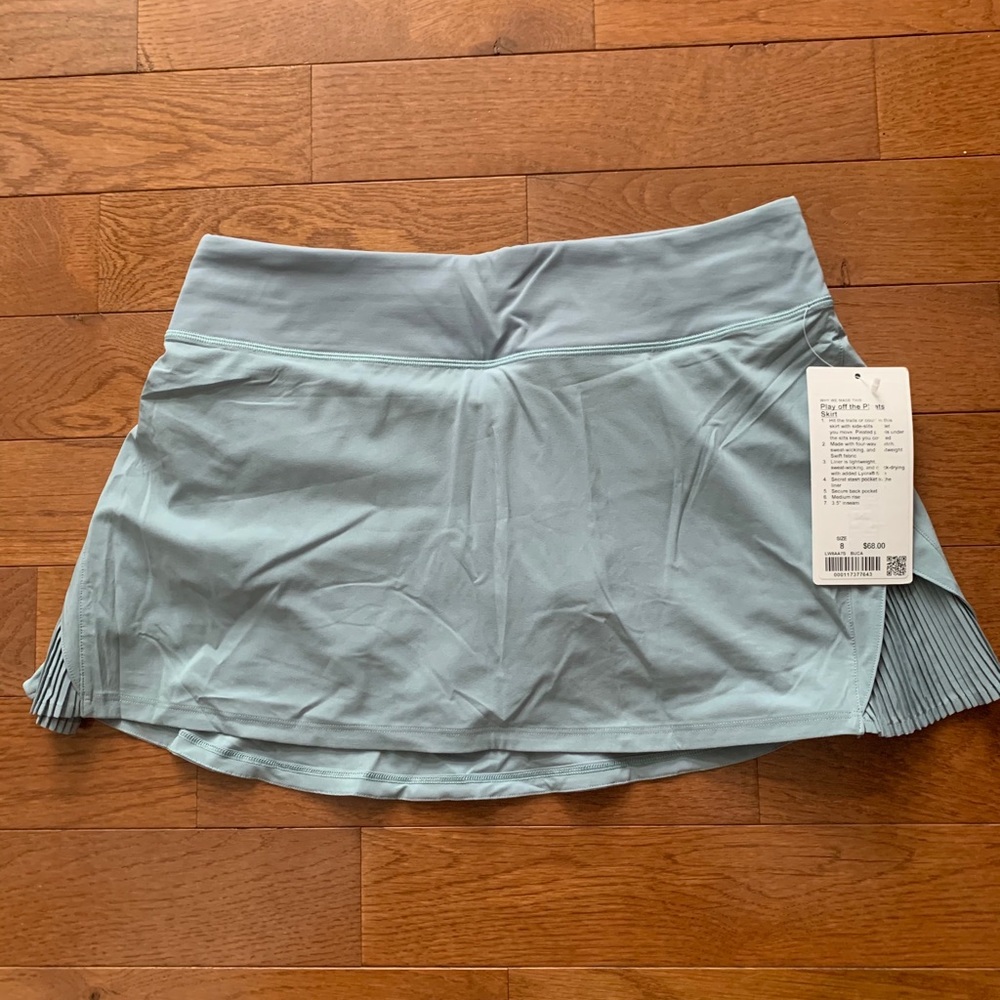 🍋LULULEMON PLAY OFF THE PLEATS SKIRT-BLUE CAST-8/10🍋